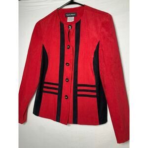 Red Blazer coat jacket Kari’s Place